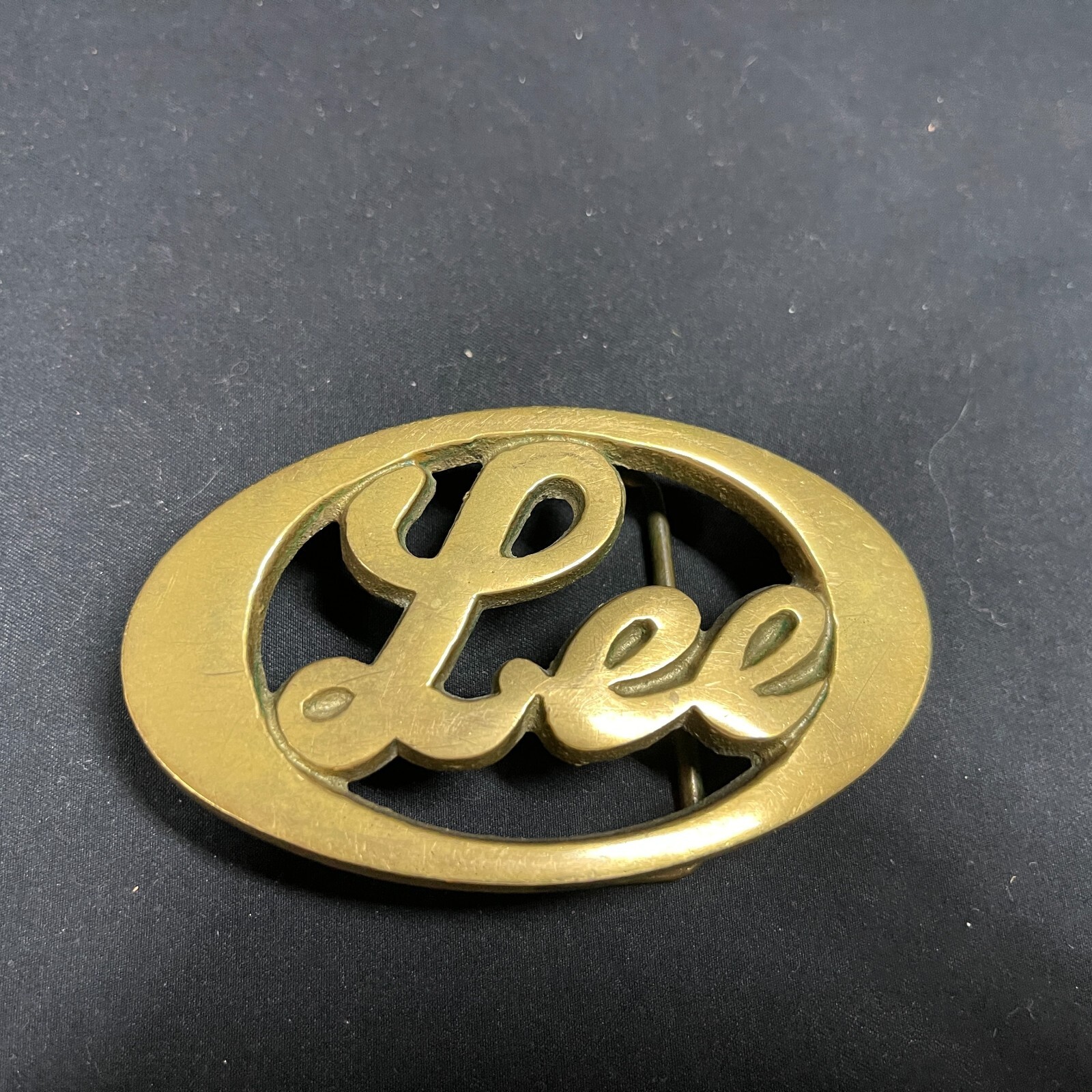 Lee Jeans Brass Belt Buckle 3 ½” x 2” Solid Brass 4060