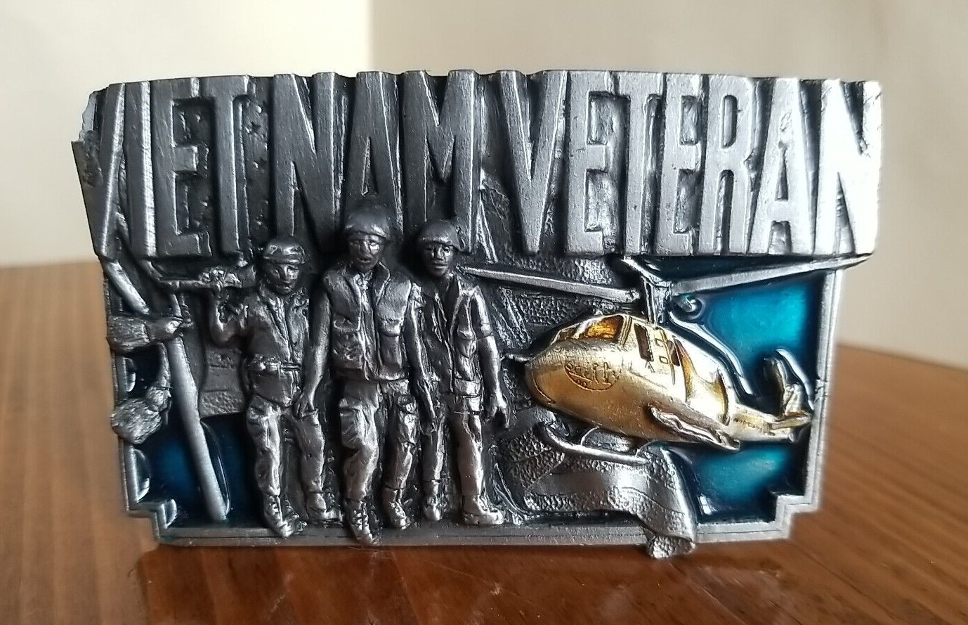 Vietnam Veterans Brass Belt Buckle 1983 Bergamot Brass Works USA z-146