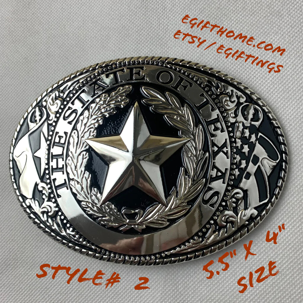 WESTERN LONESTAR TEXAS BELT BUCKLE METAL FASHION ART BRAND NEW 5&Prime; x 4&Prime; & 6&Prime; X 4&Prime;