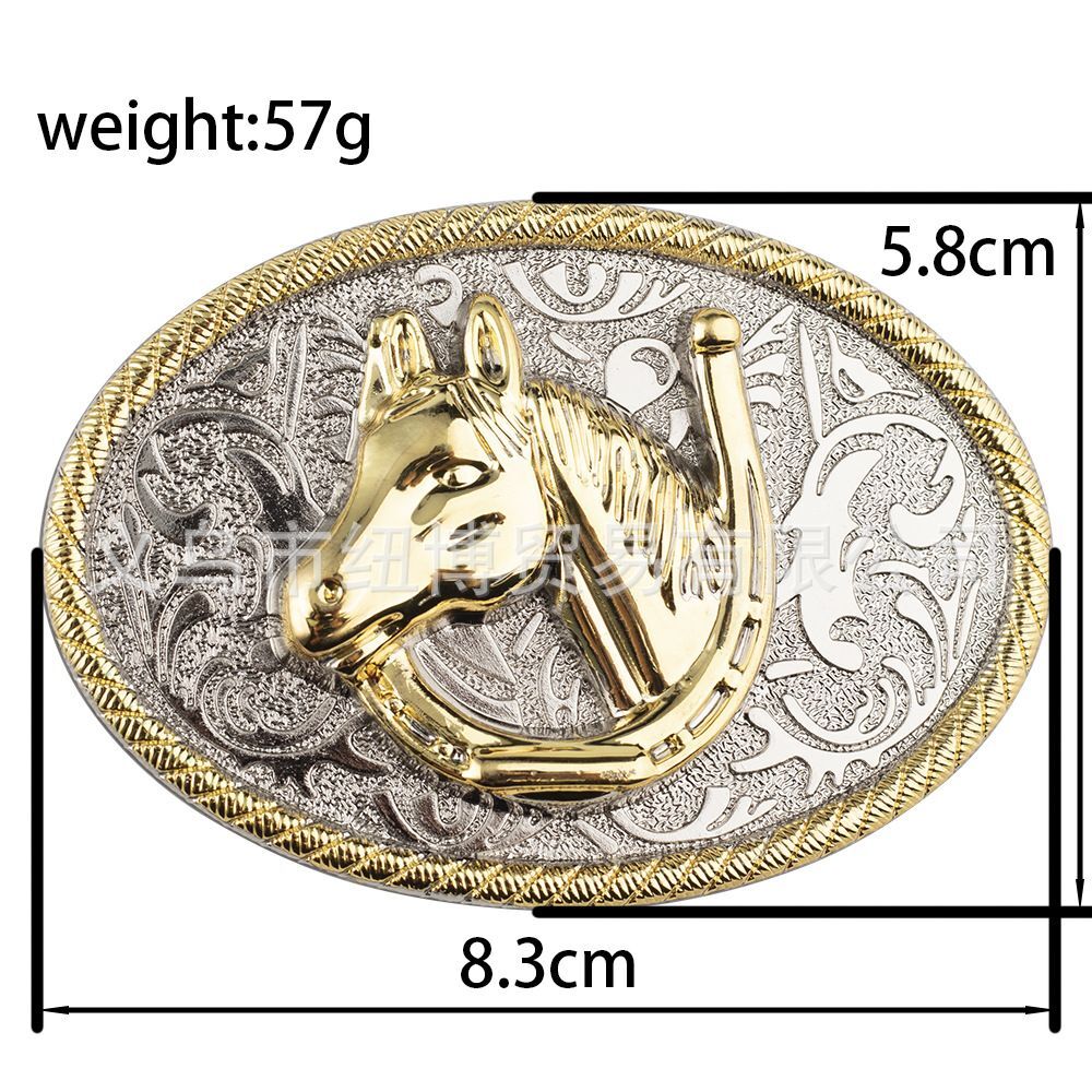 Horse Head Buckles – Super Large Alloy Smooth Buckle Belt Parts Self-Assembly