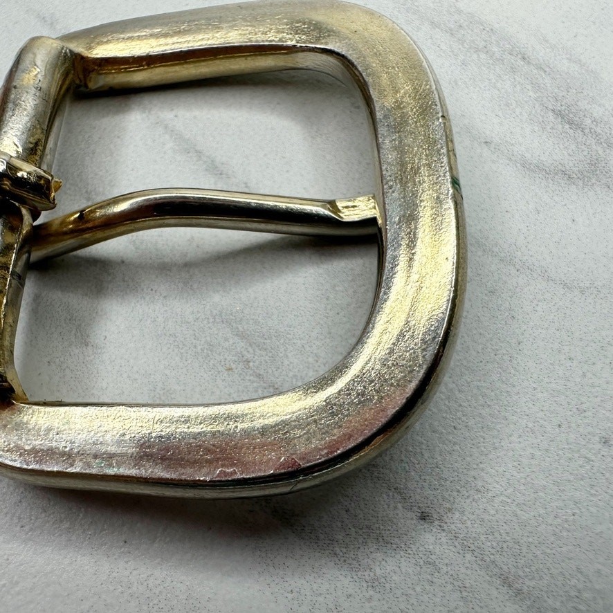Silver Gold Tone Rounded Belt Buckle Simple Basic – 1.79&Prime; x 2.20&Prime;