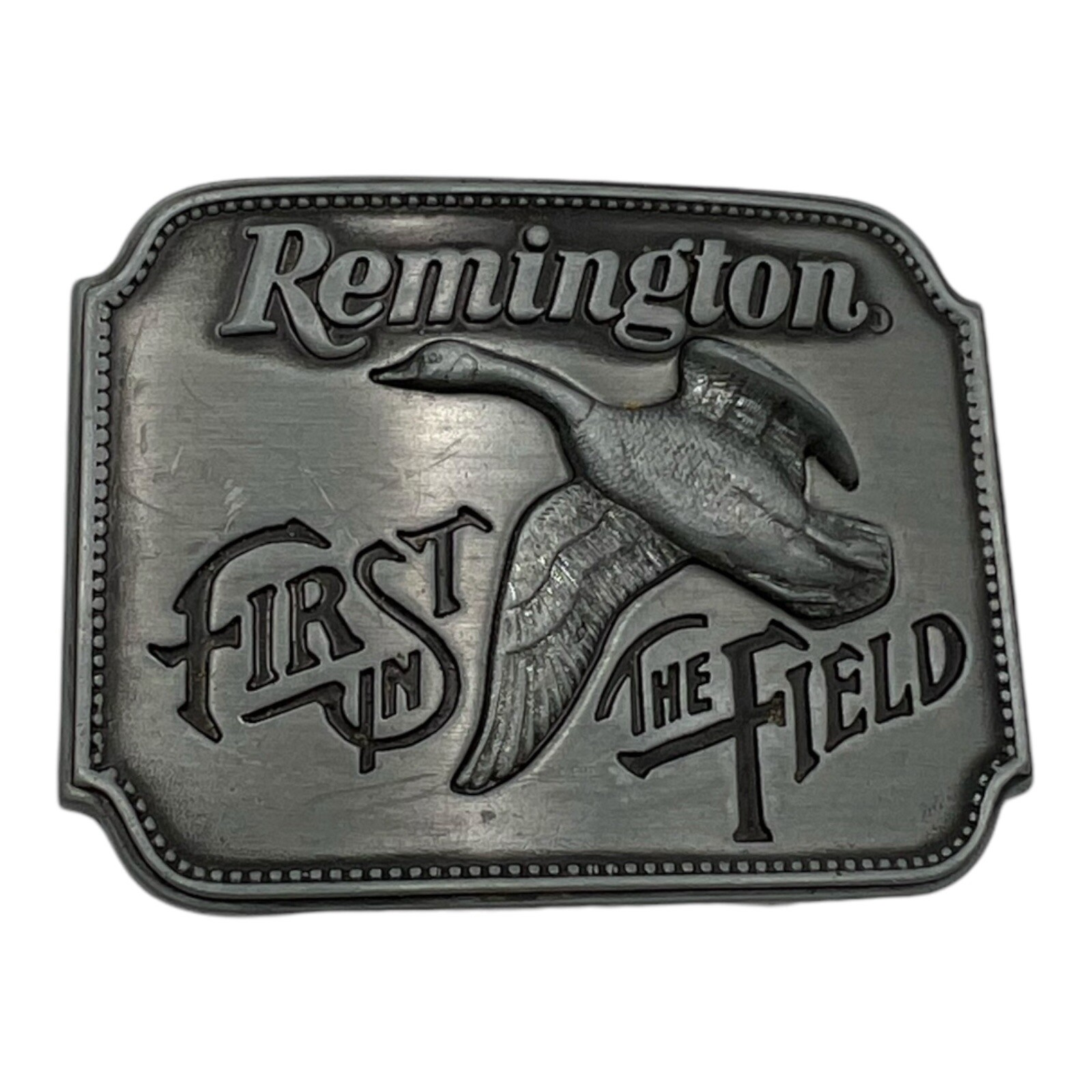 Vintage 1980 Remington First In The Field Canada Goose Belt Buckle
