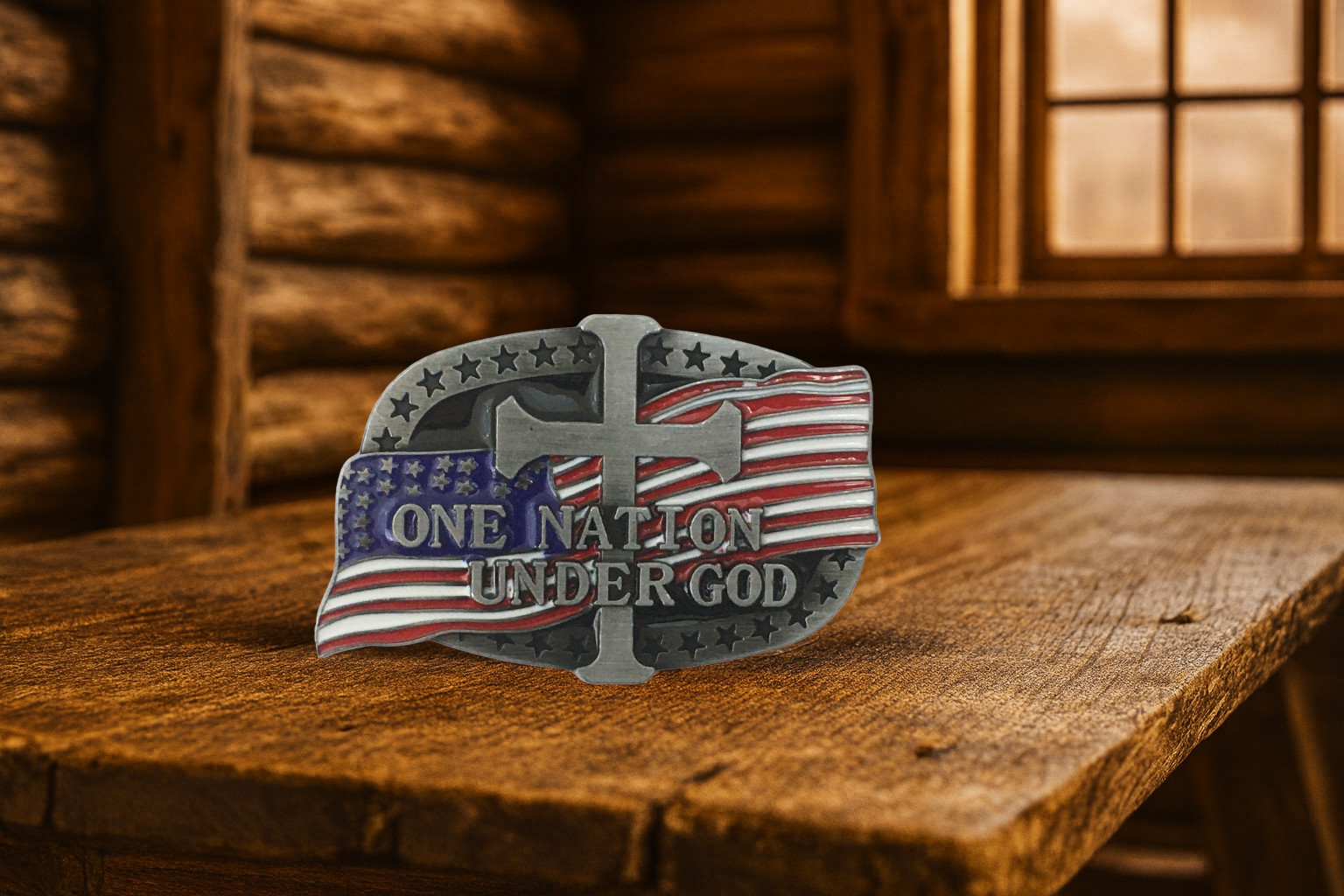 American Flag Belt Buckle Christmas Gift Set USA Patriotic Belt Buckles for Men