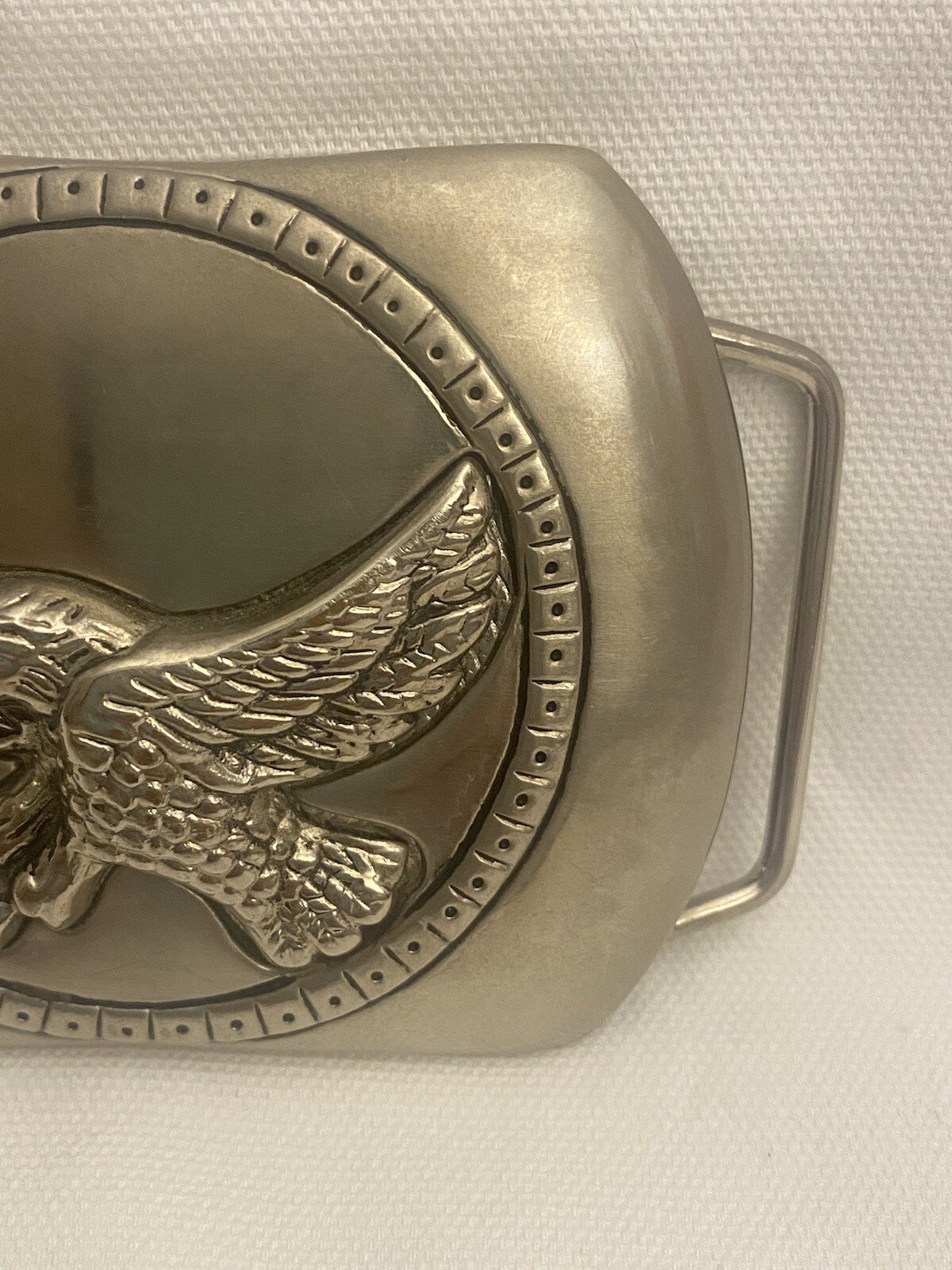 Vintage Bald Eagle Belt Buckle Brass Classico Italia A132 Cowboy Western