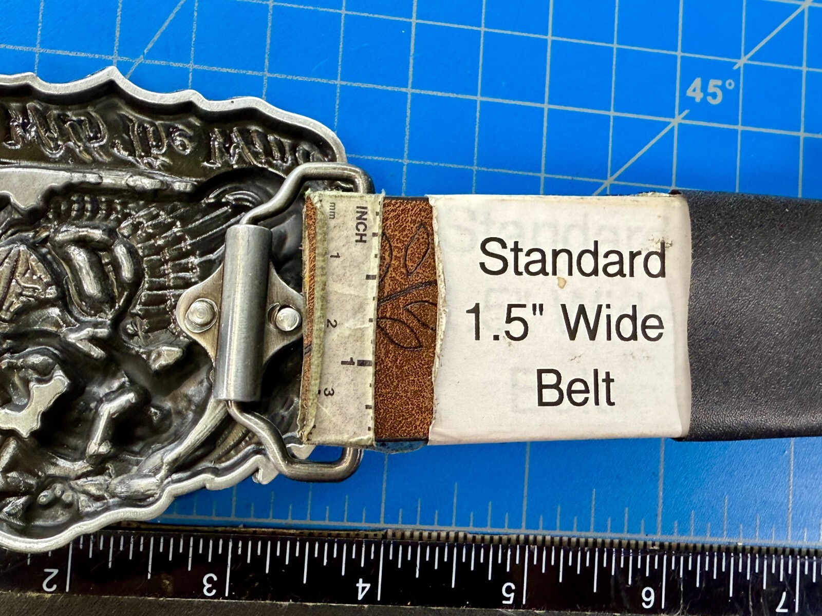 Ride With The Wind Wings Skull Flag Motorcycle Bikers Riders Cutout Belt Buckle