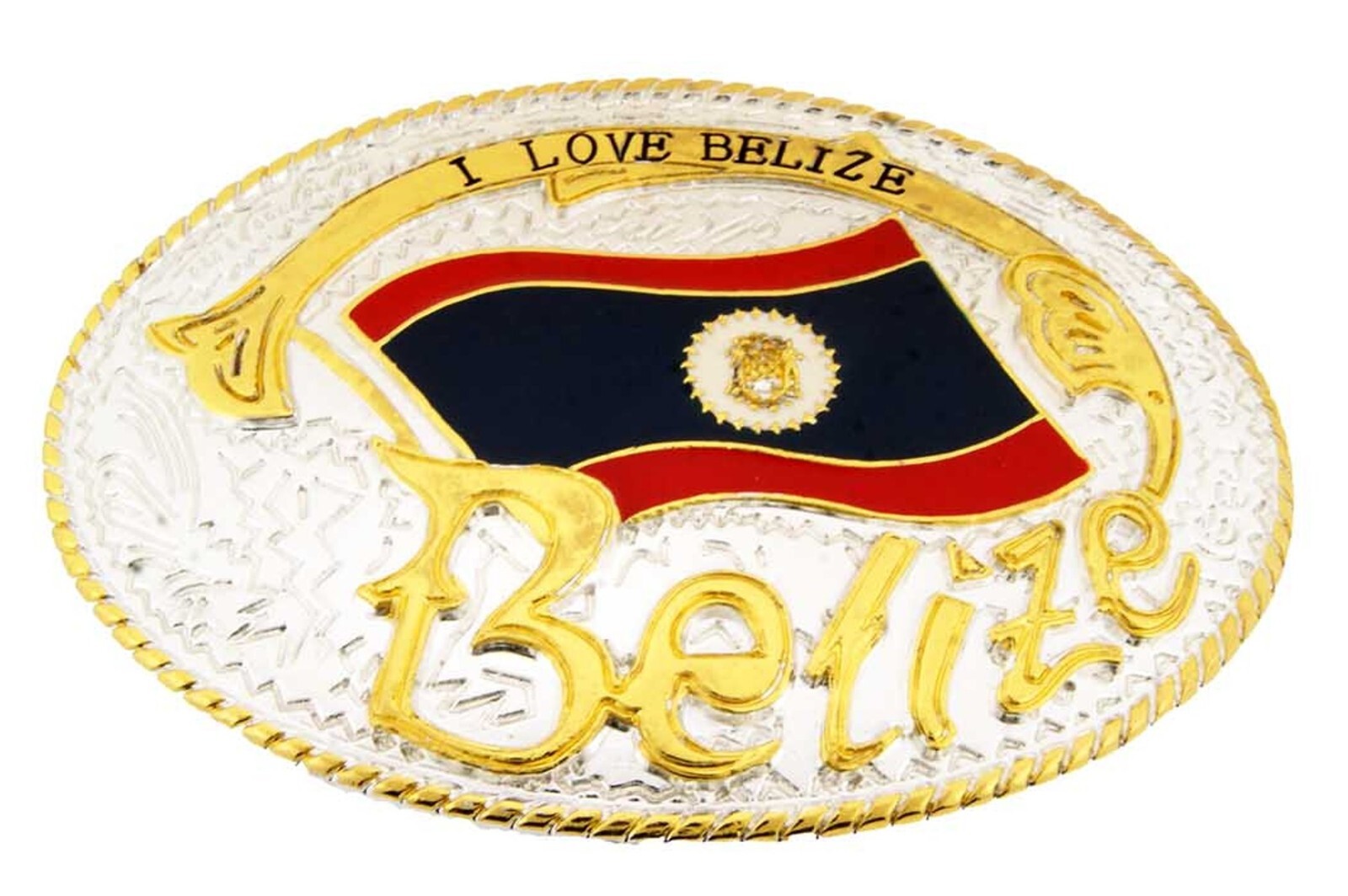 Belize Flag Belt Buckle Belizeans Country New Men Women Western Multicolor Metal