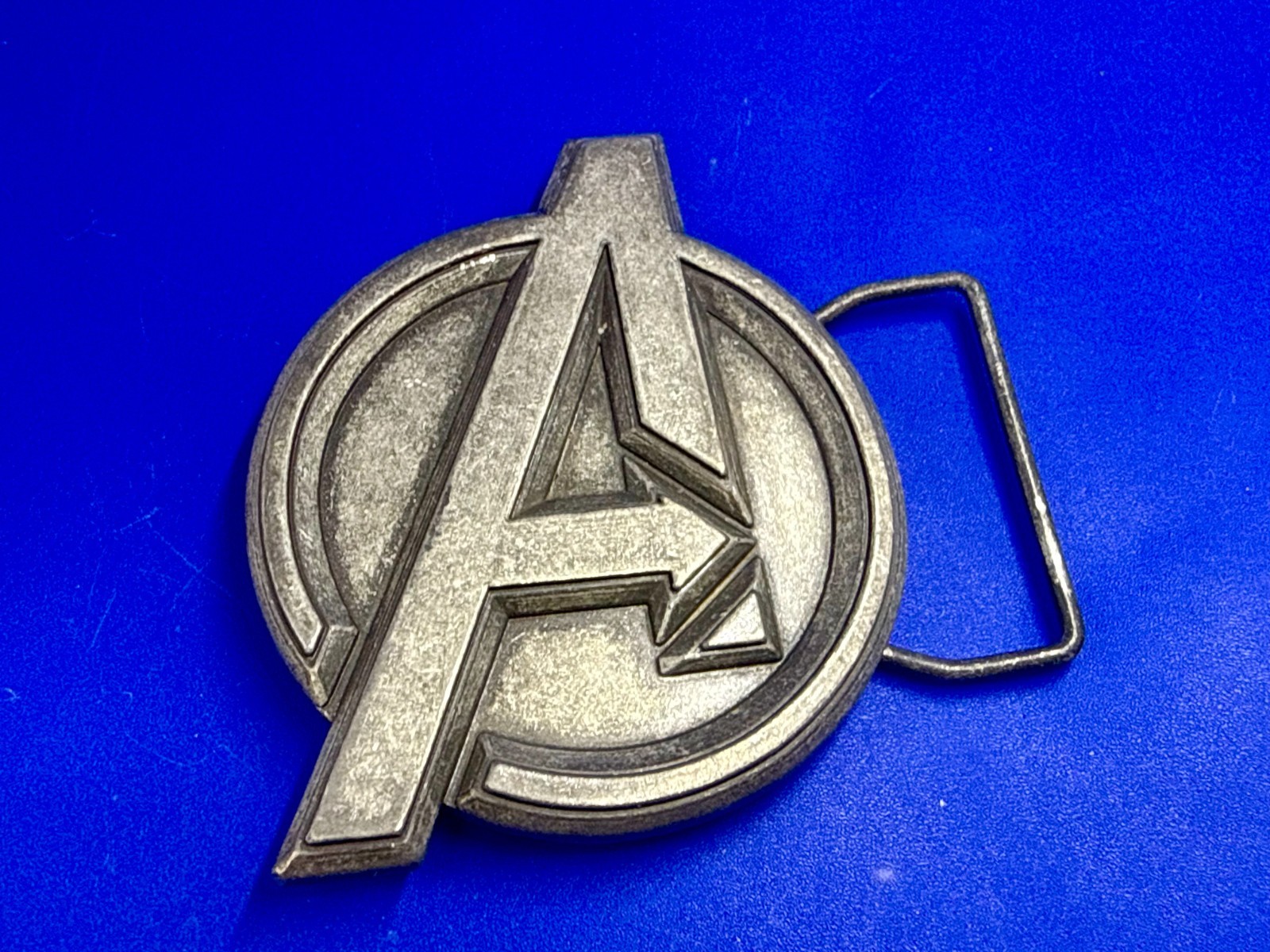 Marvel Comics Avengers Superhero Movie Logo Silver Color Used Belt Buckle