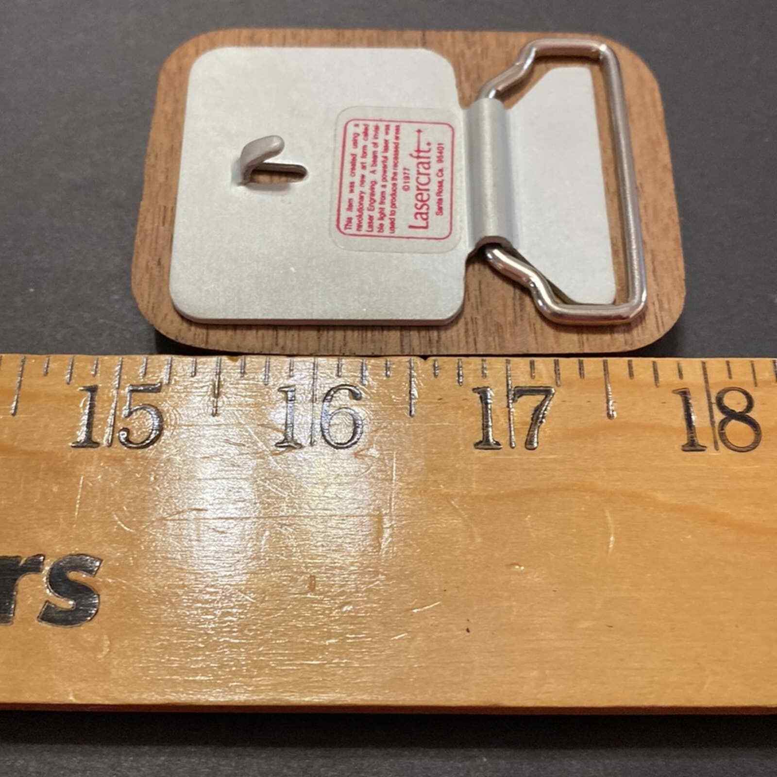 Vintage 1977 Lasercraft Laser Engraved V Formation Geese Duck Theme Belt Buckle