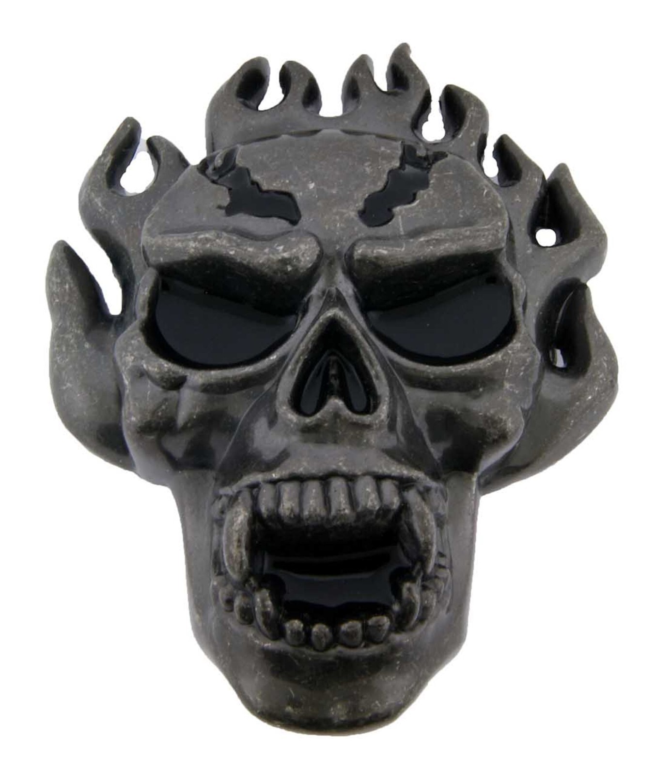 Skull Flaming Blinged Metal Belt Buckle Mens Halloween Party Costume Gift