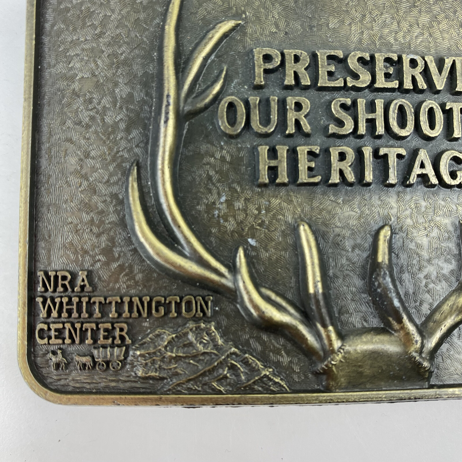 NEW NRA WHITTINGTON CENTER BELT BUCKLE Shooting Heritage Raton NM Hunting Deer