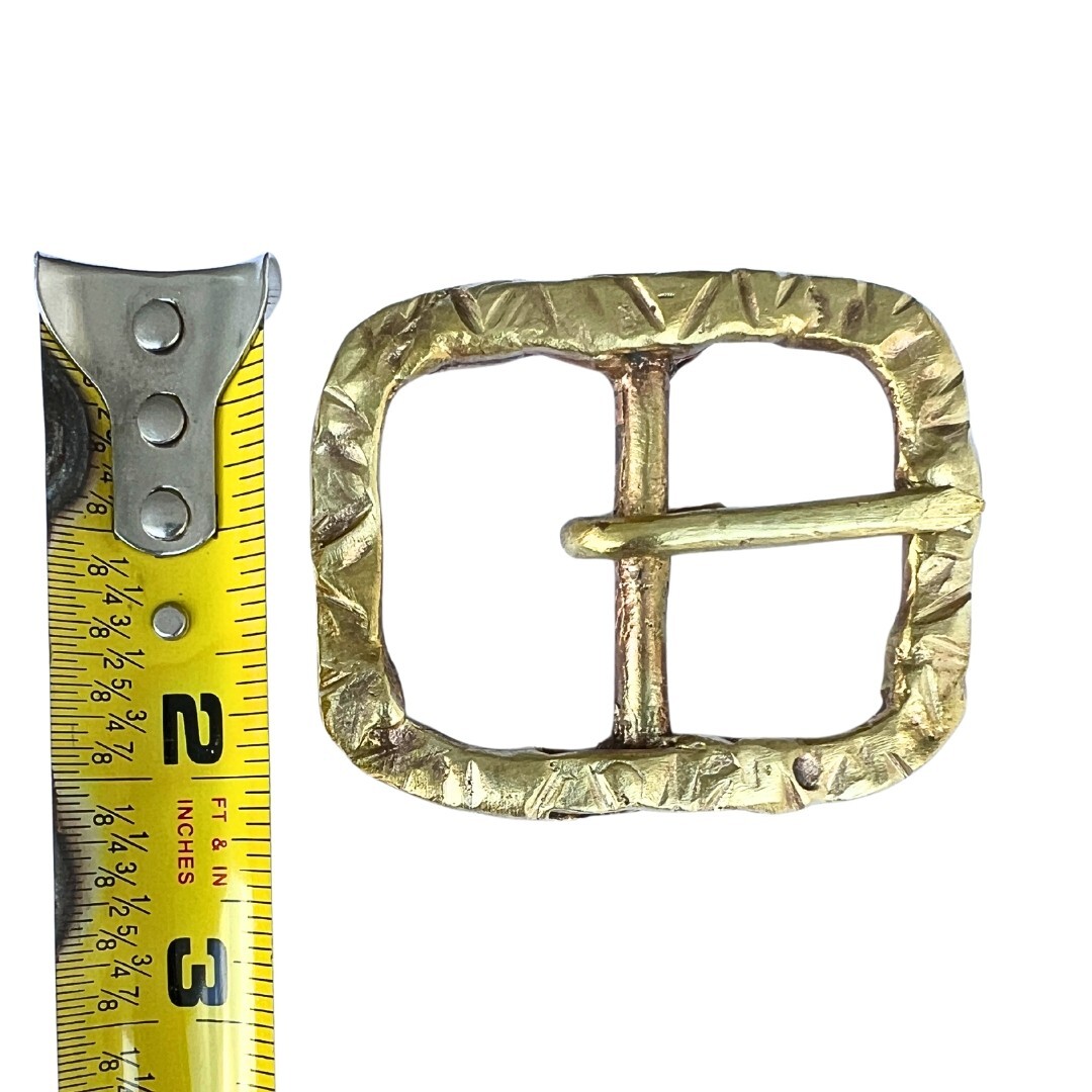 Handmade Solid Brass Belt Buckle USA | 1.5&Prime; « THE ROAD » Retro Artisan Buckle Men