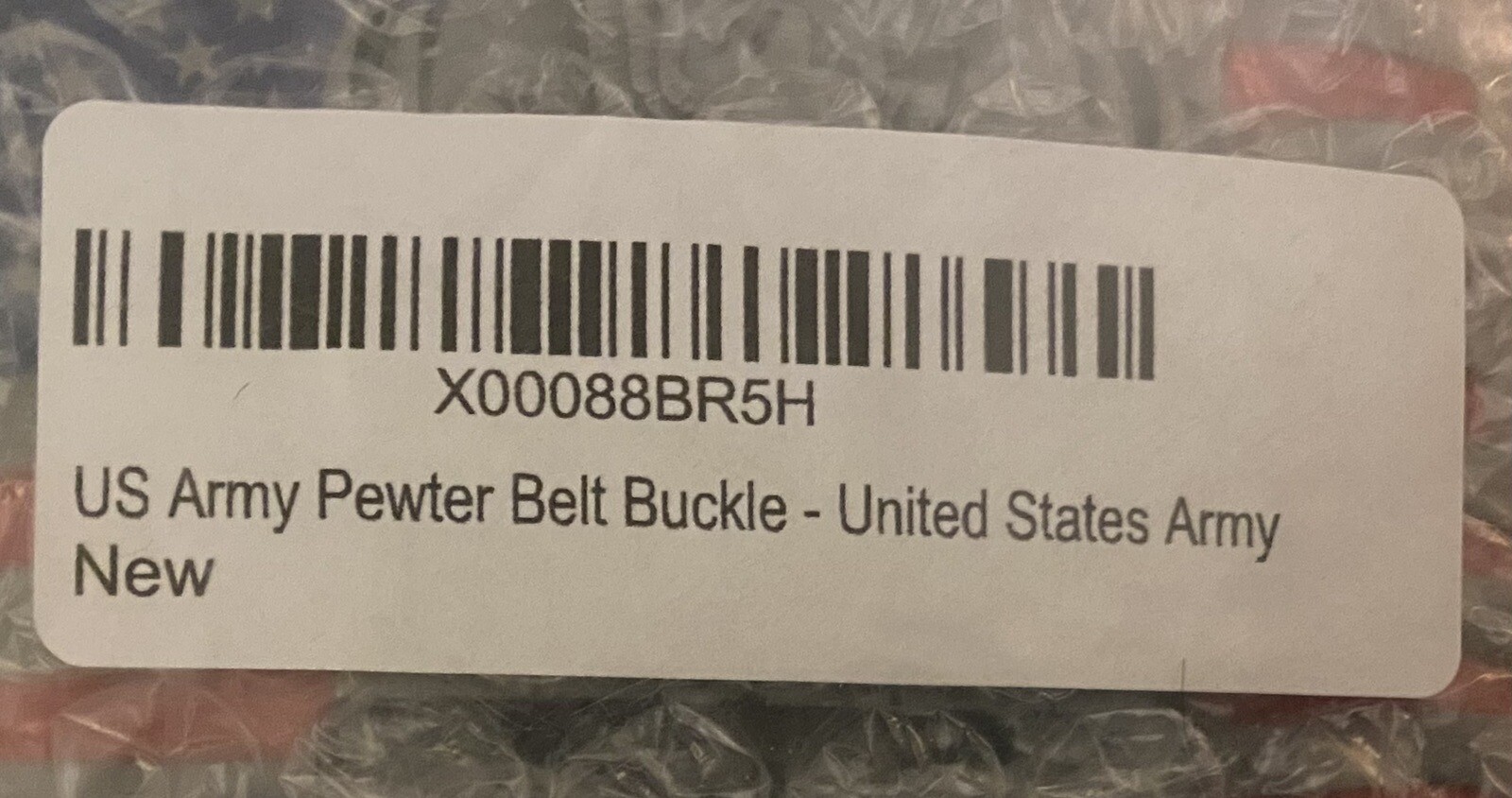 U.S. Army Pewter Belt Buckle, New with Tags