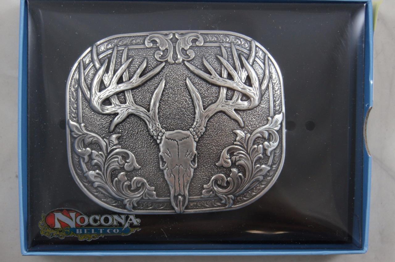 Nocona Western Buck Deer Skull Belt Buckle 37984