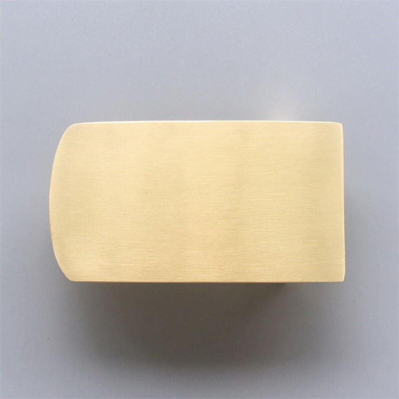 Blank Rectangle Solid Brass Metal Belt Buckle