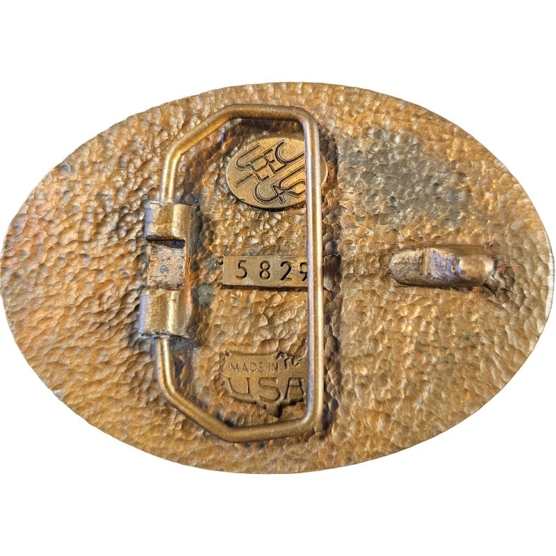 Yellowstone Moose Oval Pewter Belt Buckle Spec Cast