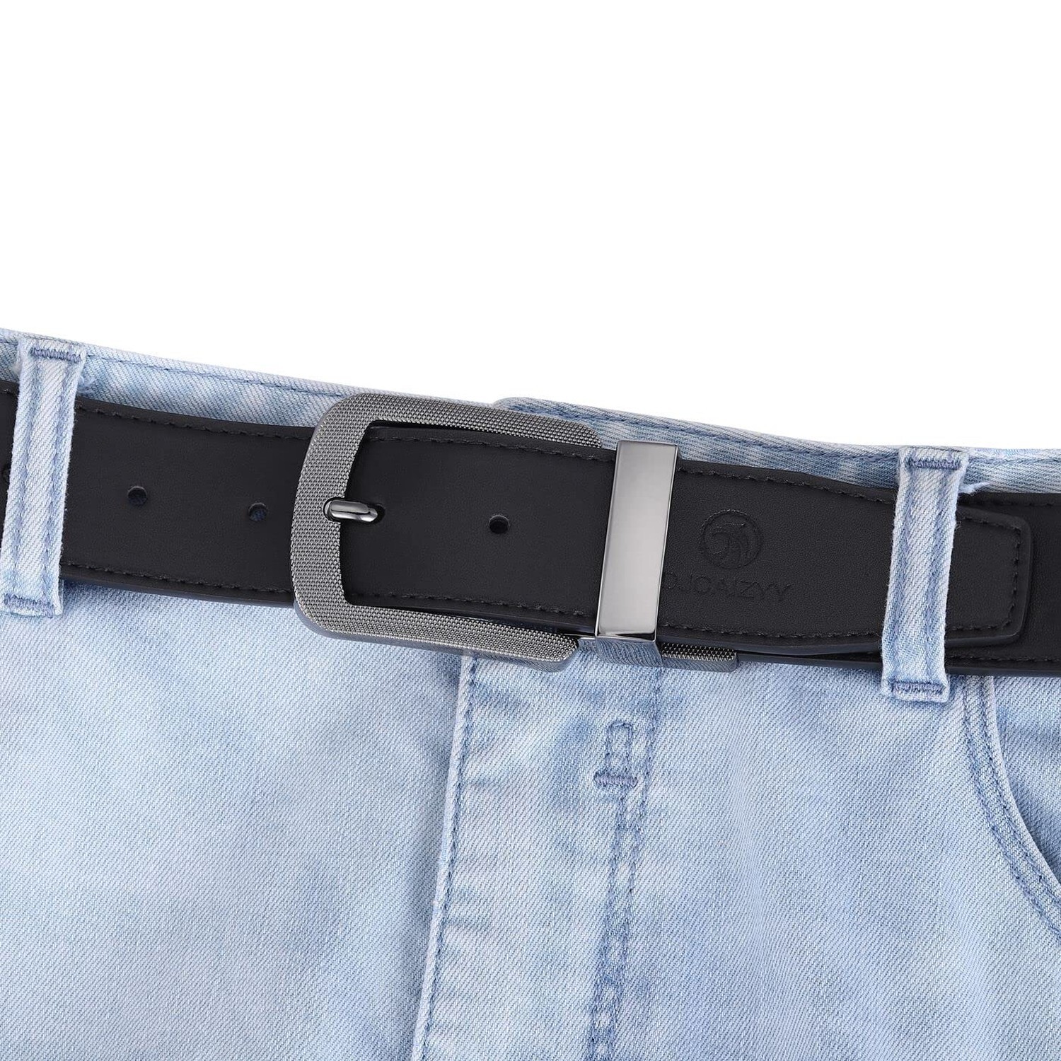 1.5&Prime; (38mm) Reversible Belt Buckle Replacement Belt Buckle Heavy Duty Gun Black