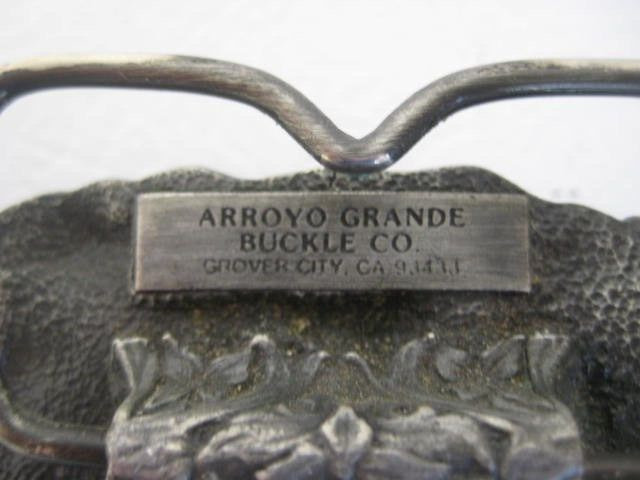 1981 Arroyo Grande Siskiyou Gold Miner Panning Belt Buckle Pewter B-10