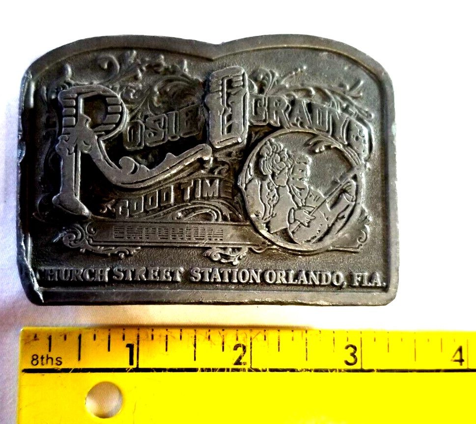 VTG Rosie O&rsquo;Grady&rsquo;s Good Irish Pub Orlando FL Souvenir Pewter Belt Buckle