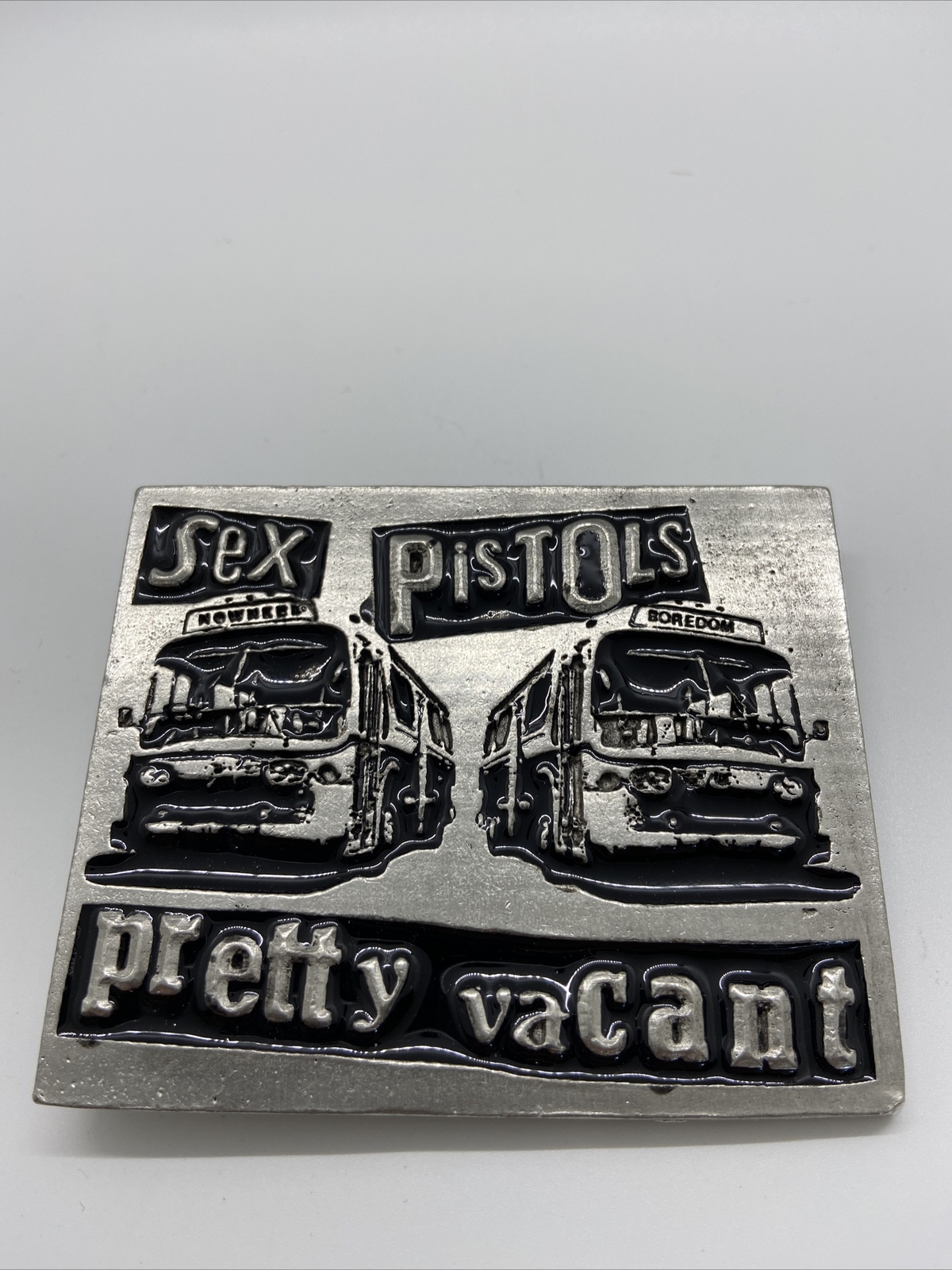 Sex Pistols Pretty Vacant Belt Buckle for 1.75 Inch Belt 3.25 In. x 2.7 In.