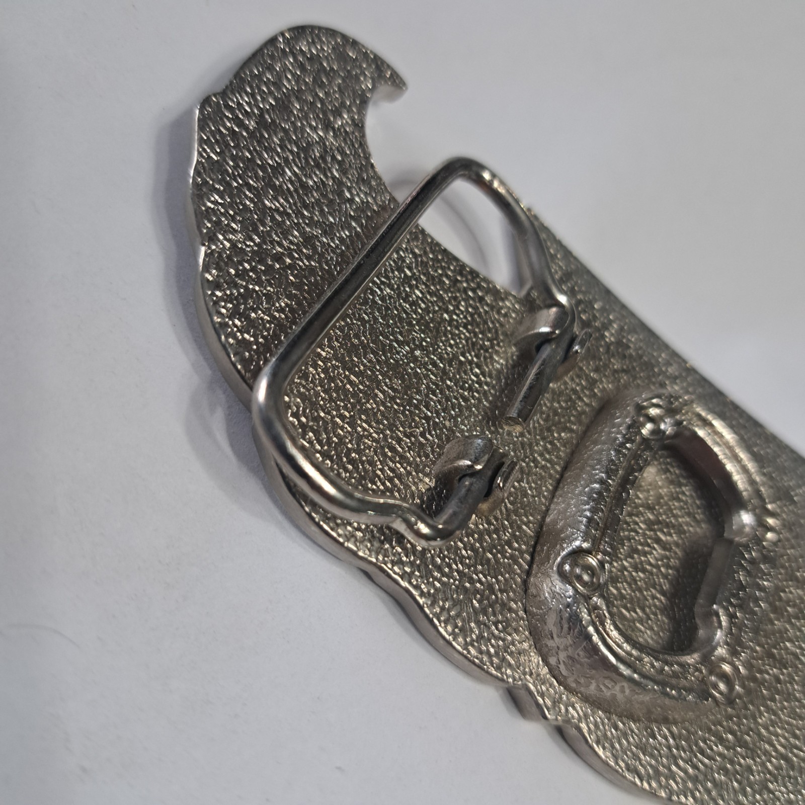 TRUCKER GIRL CREST BELT BUCKLE With BOTTLE OPENER METAL