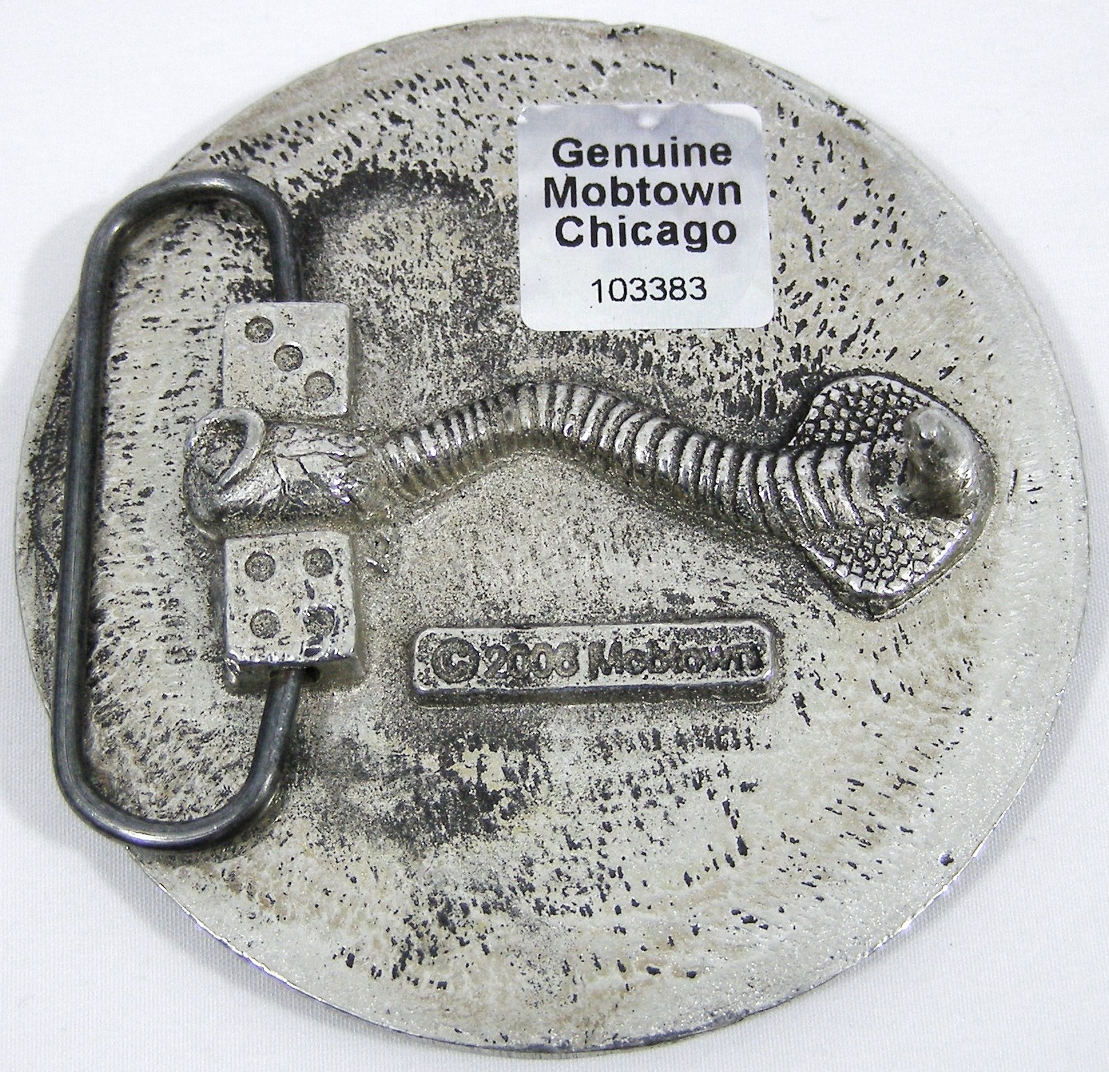 BELT BUCKLES USA Four Leaf Clover « F**K Me I&rsquo;m Irish » Silver Green Circle NWOT!