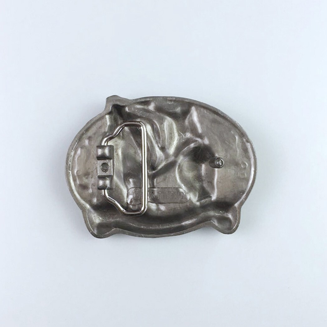 Black Enamel Rodeo Steer Wrestling Western Belt Buckle Boucle de Ceinture