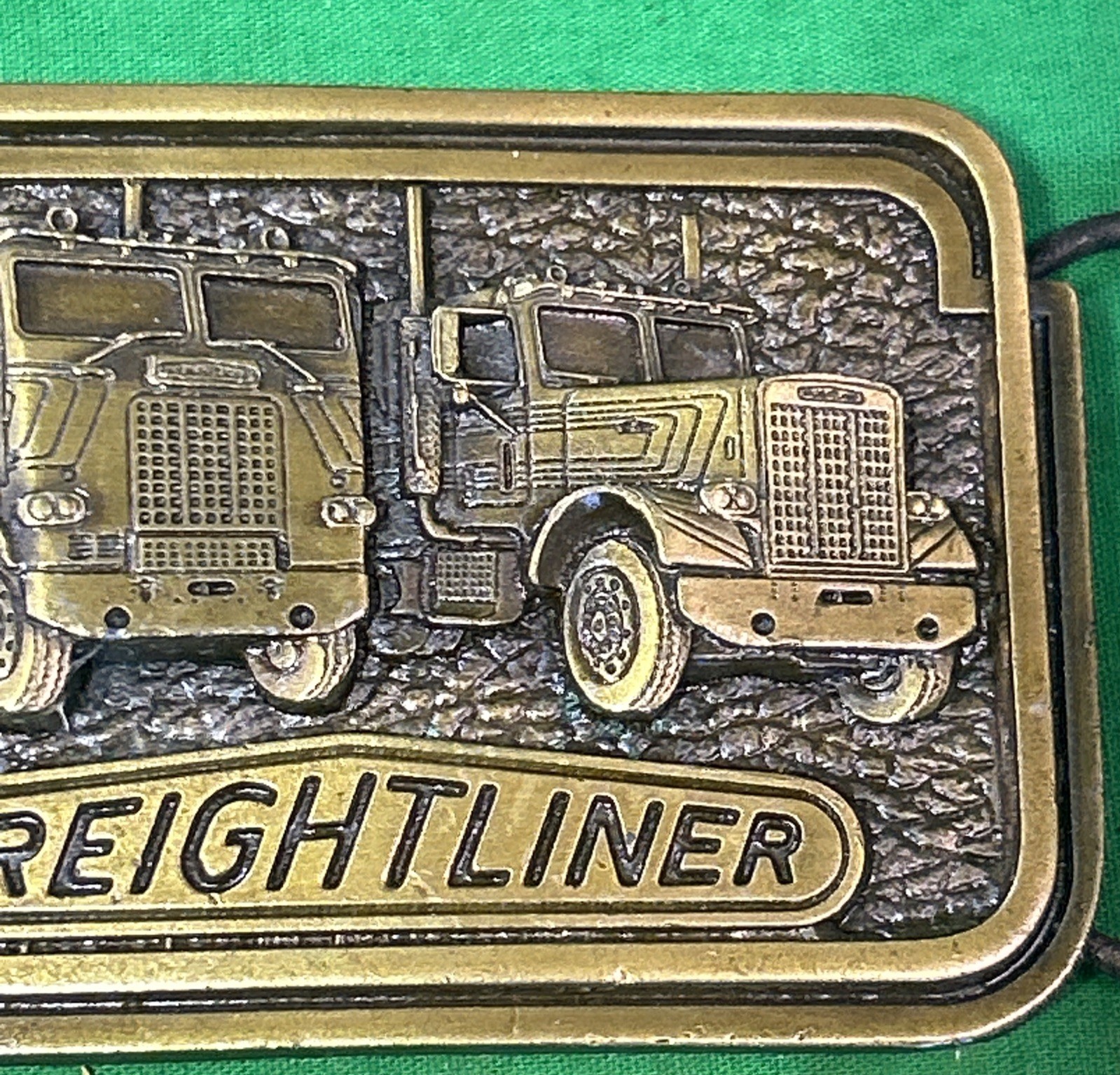 Vintage 1980 Freightliner Semi Truck Belt Buckle Tonkin Inc Metal M 41