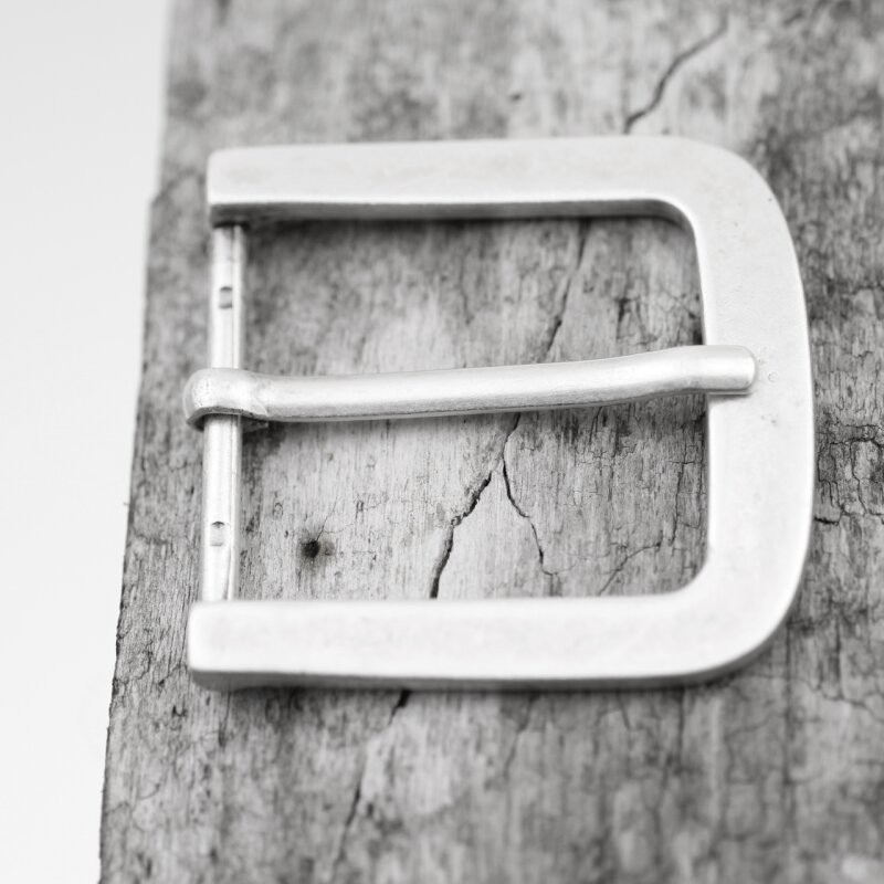 Antique Silver Rectangular Pin Buckle Holds 4cm Belt