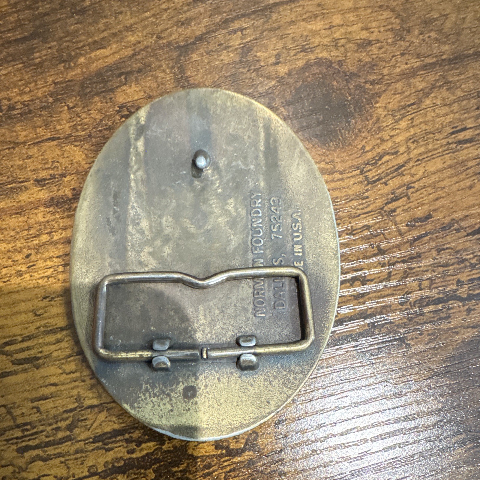 Norman Foundry NRA No More Gun Laws Silver Metal Western Belt Buckle 1.5 in