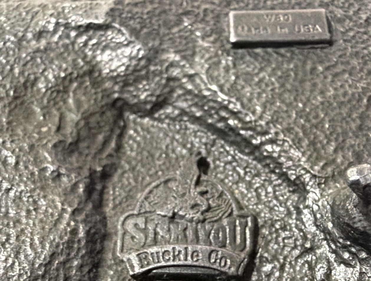 Siskiyou Buckle Co. W39 American Flag Eagle Belt Buckle Metal 1.5in USA 1990