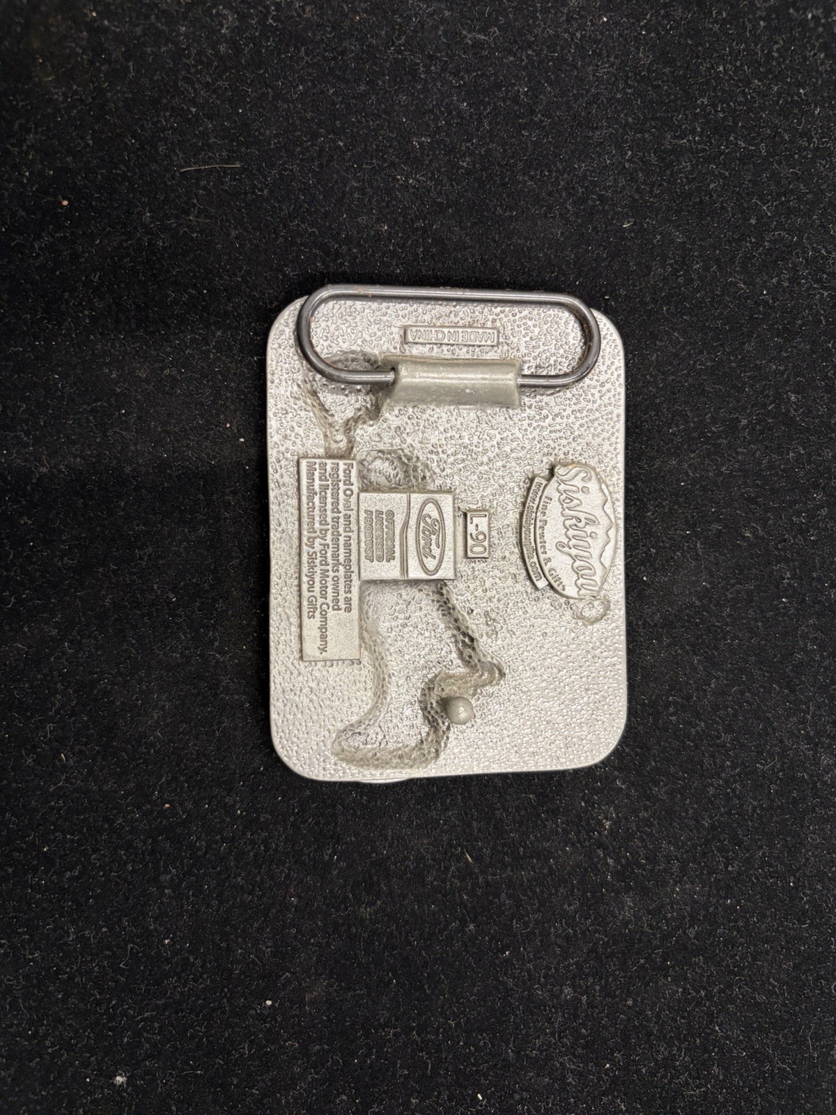 Rare Vintage Y2K Siskiyou Ford Racing Hot Rod Belt Buckle Made in China