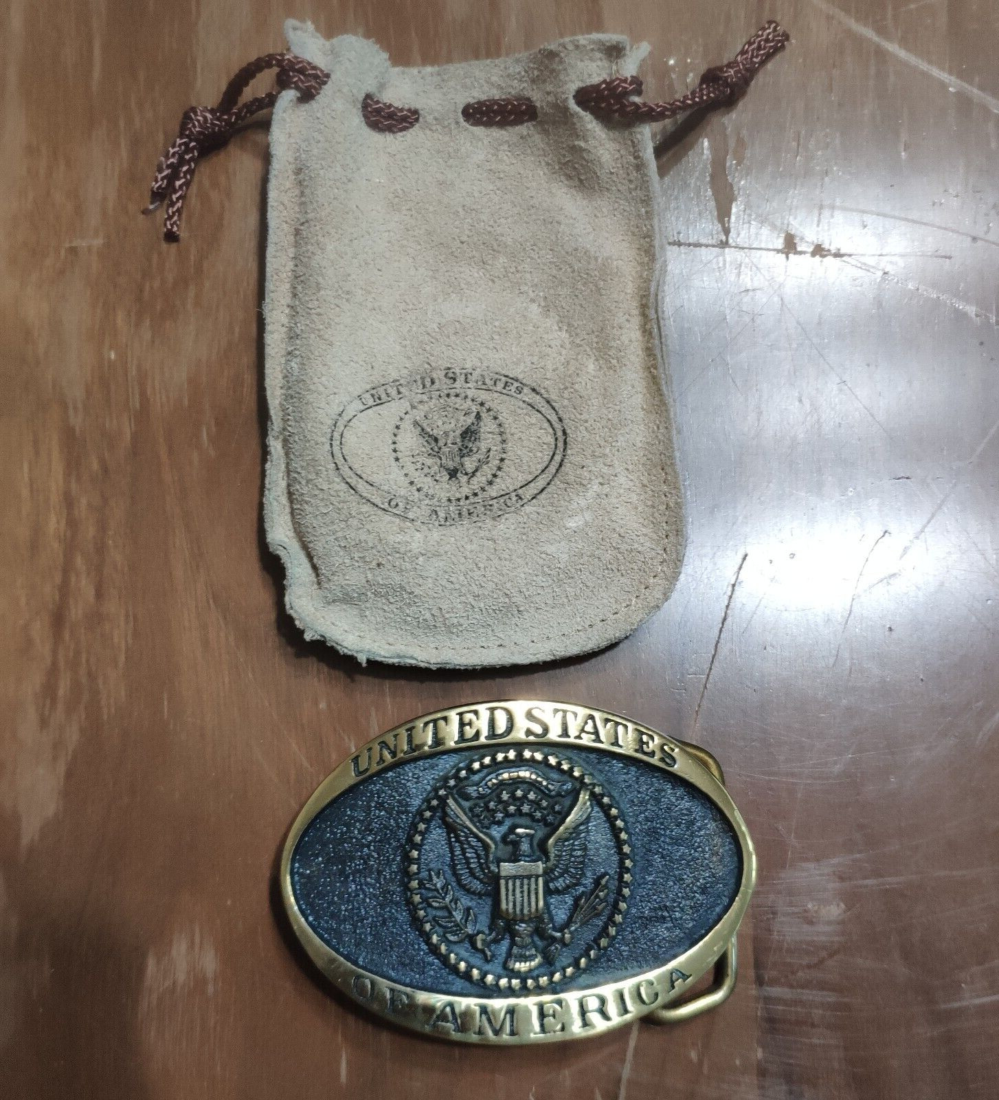 Heritage Mint United States of America Eagle Seal Solid Brass Belt Buckle 5401