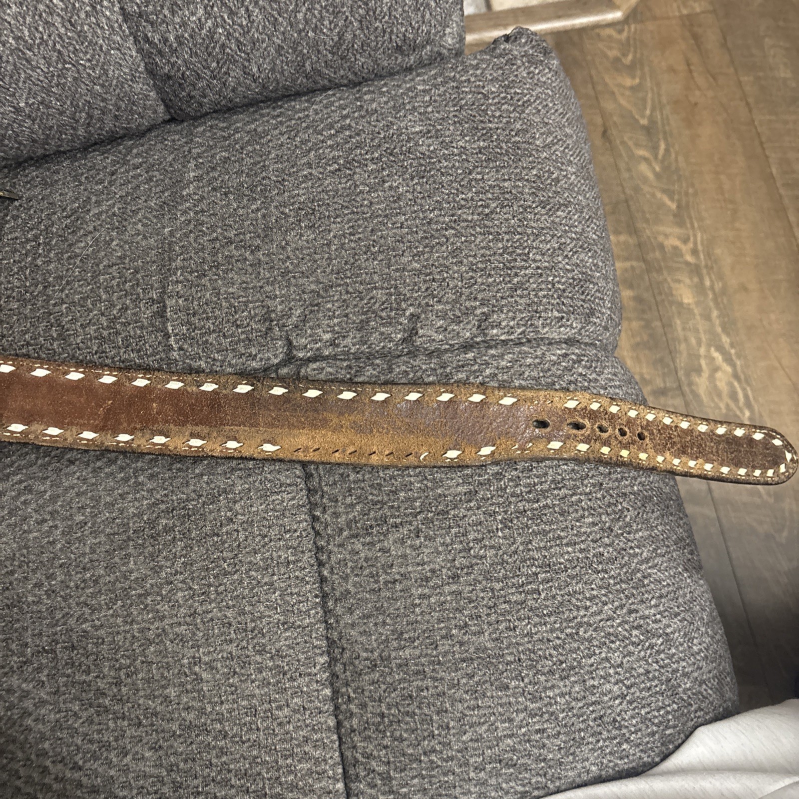 Black Agate Cabochon Buckle & 1979 Tex Tan Western Style Leather belt size 34