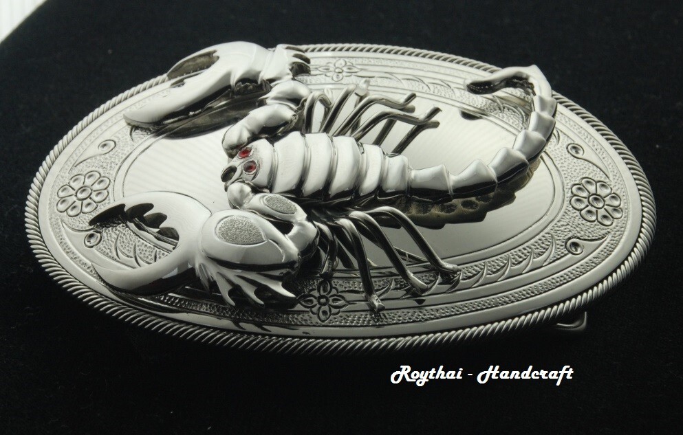 MADE BY ORDER MEN BELT BUCKLE HANDMADE STAINLESS STEEL SCORPION