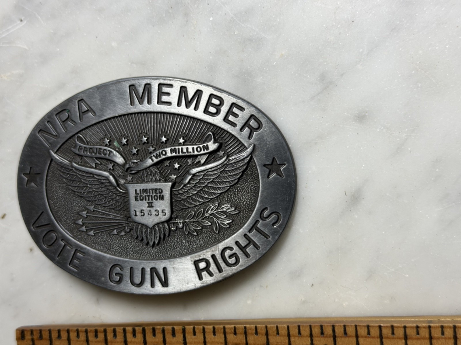 NRA Member Vote Gun Rights Belt Buckle Limited Edition No. 15435