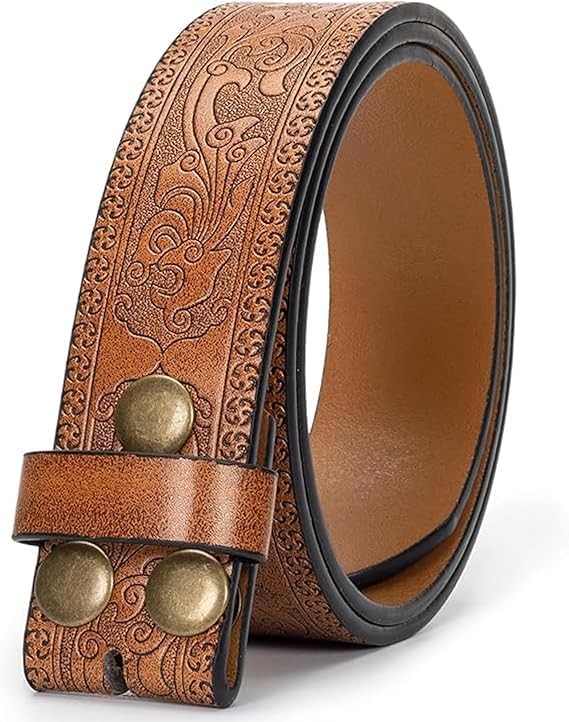 UTOWO Men Women Retro Belt Strap 47&Prime;Belt for 36&Prime;-40&Prime; waist, Lightbrown Strape
