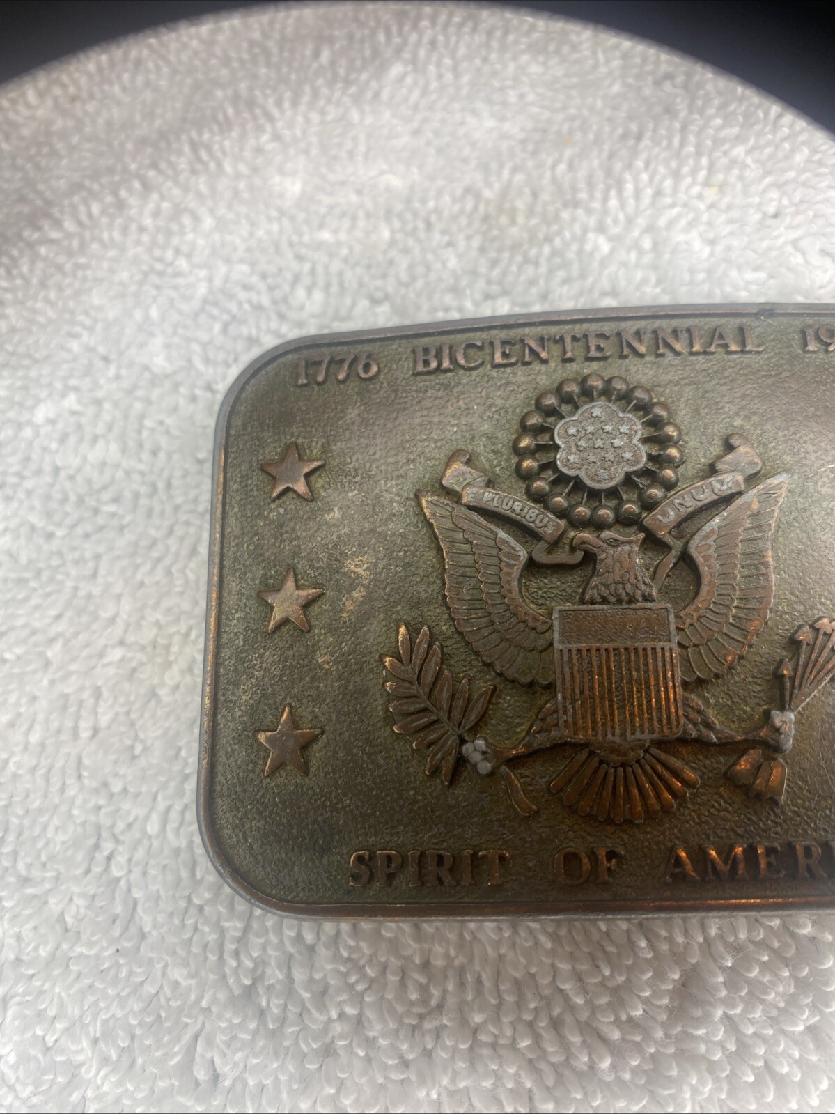 Vtg Belt Buckle 1776 Bicentennial 1976 Spirit Of America Seal Of America Eagle