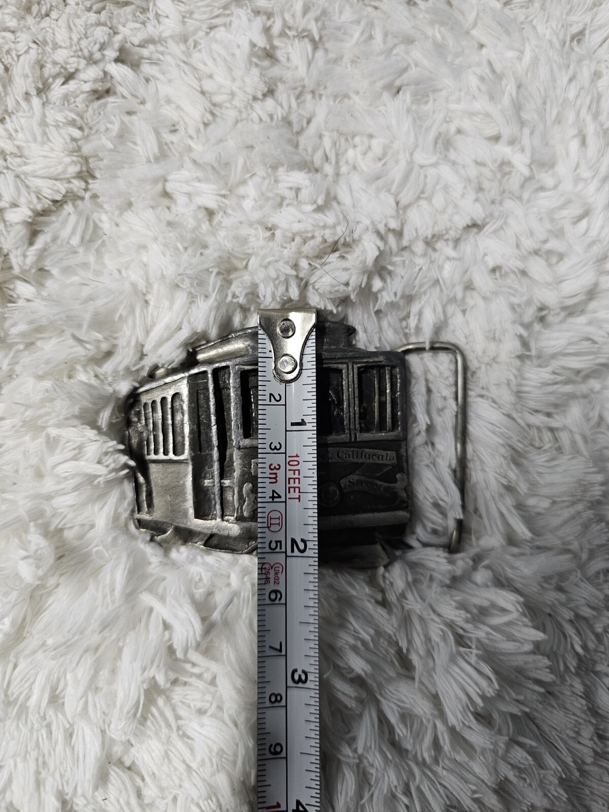 Vintage 1978 Indiana Metal Craft Cable Car Belt Buckle_Van Ness Ave California