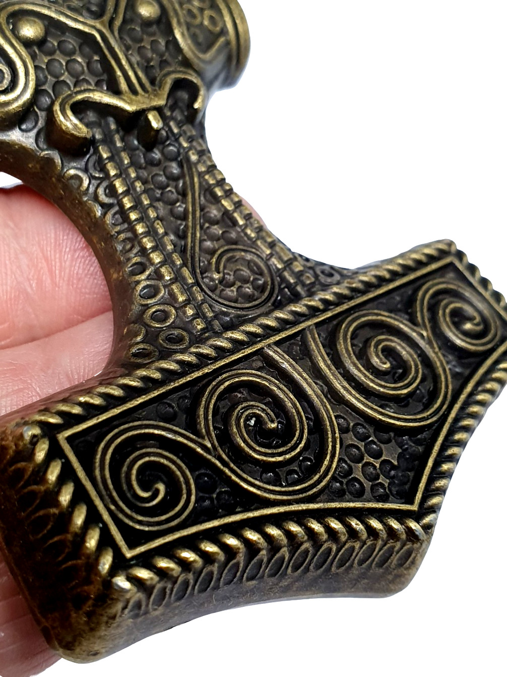 Belt Buckle Thor&rsquo;s Hammer Viking Celtic Raven Skane Metal Bronzed Buckle Only