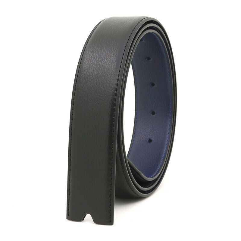 Genuine Leather Belt Men Automatic Replacement Belt Strap No Buckle Double-sided