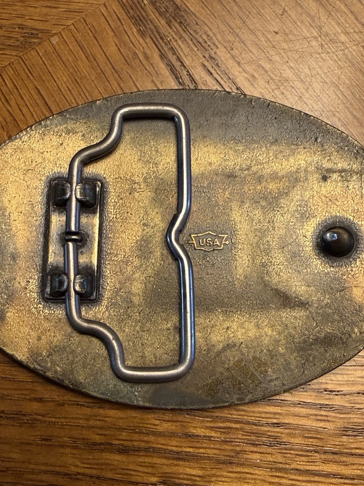 Oregon National Guard « Pride in Ownership » Oval Bronze Metal Belt Buckle 1.75&Prime;
