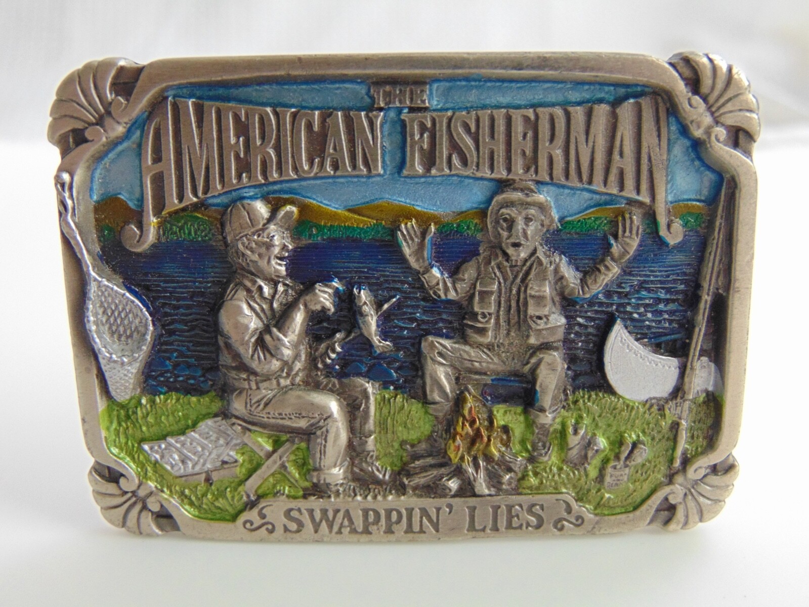 Brass Buckle The Great American Buckle Company Swappin&rsquo; Lies EUC Number 1644