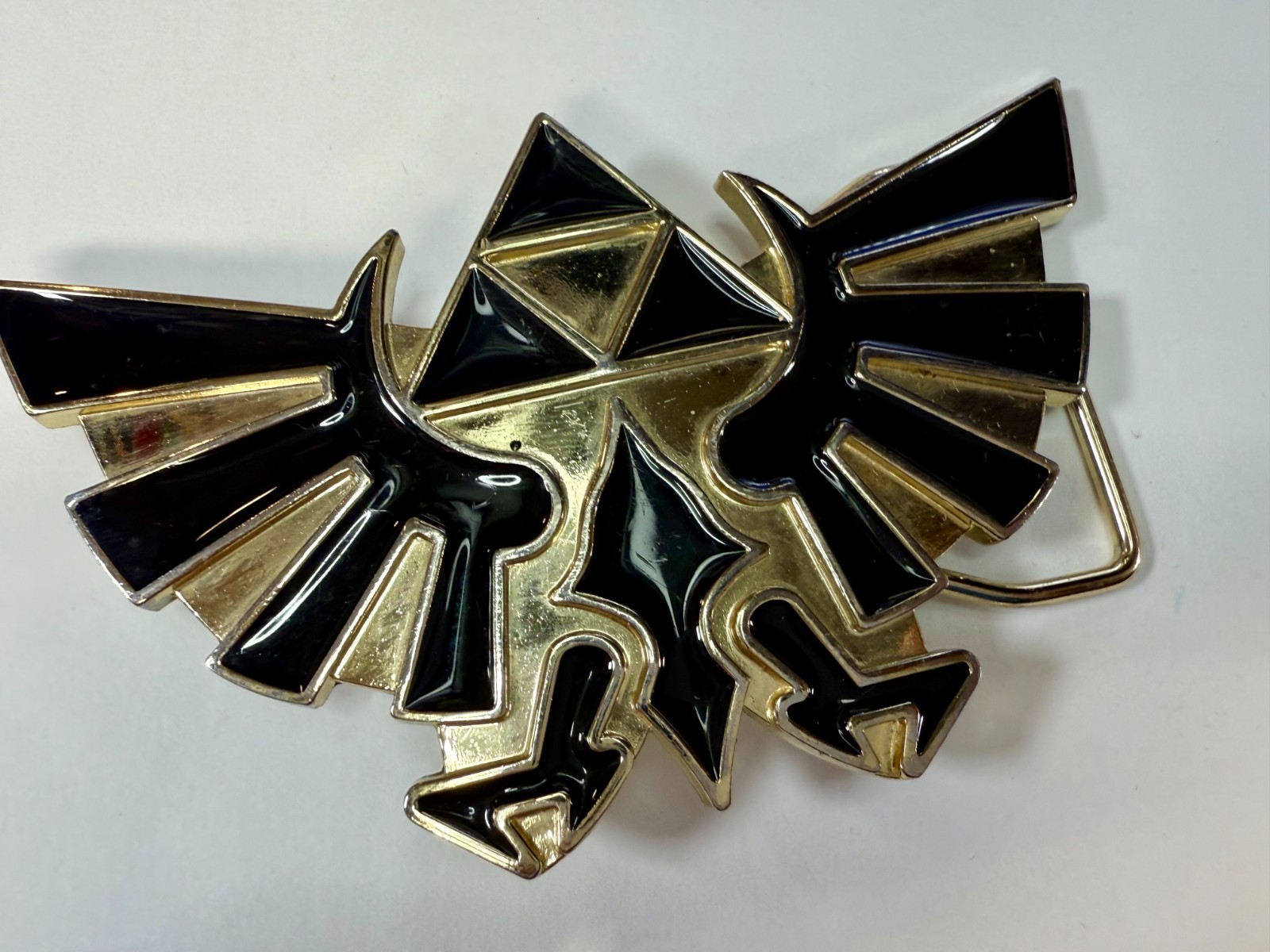 The Legend Of Zelda Black Golden Crest Triforce Nintendo Belt Buckle