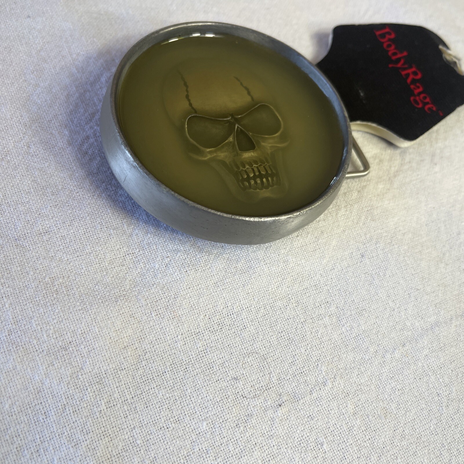 Skull Belt Buckle Body Rage Tag Pirate Metal Hip Hop Men Women Halloween 3”