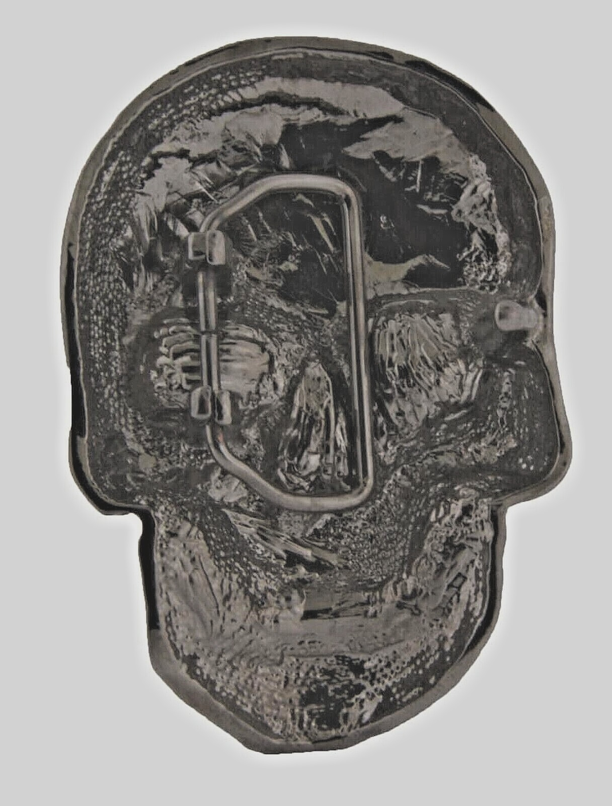 Skull Belt Buckles Costume Skeleton Halloween Party Tribal Gunmetal Gray Vintage