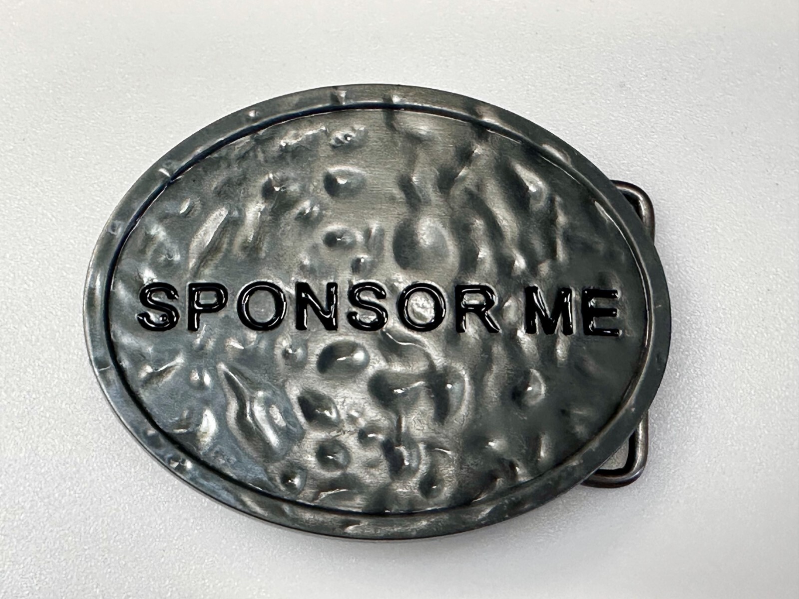 Sponsor Me Funny Cool Novelty Silver Tone Oval Belt Buckle by Buckle Rage