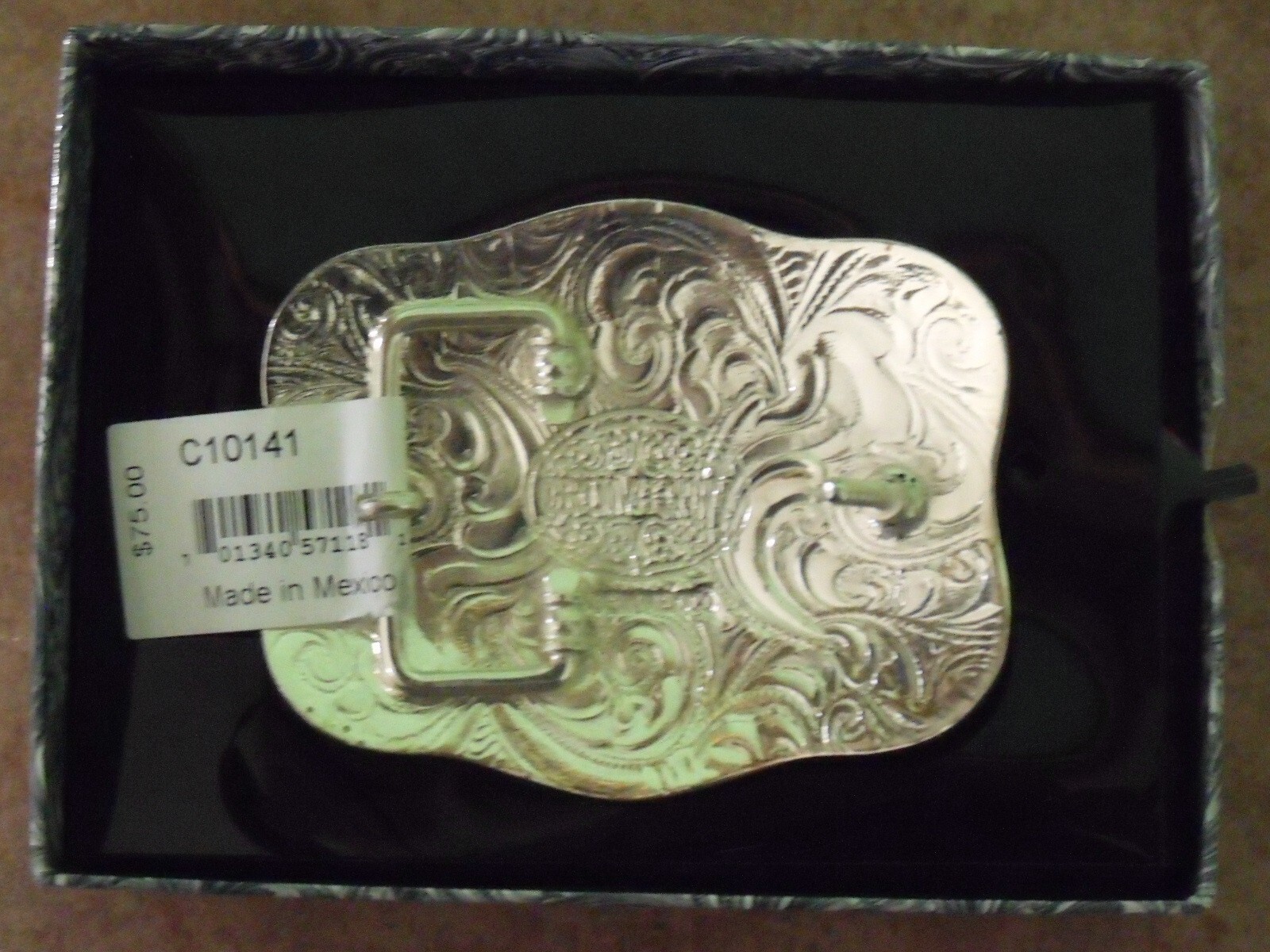 CRUMRINE COWBOY SKULL WESTERN BELT BUCKLE