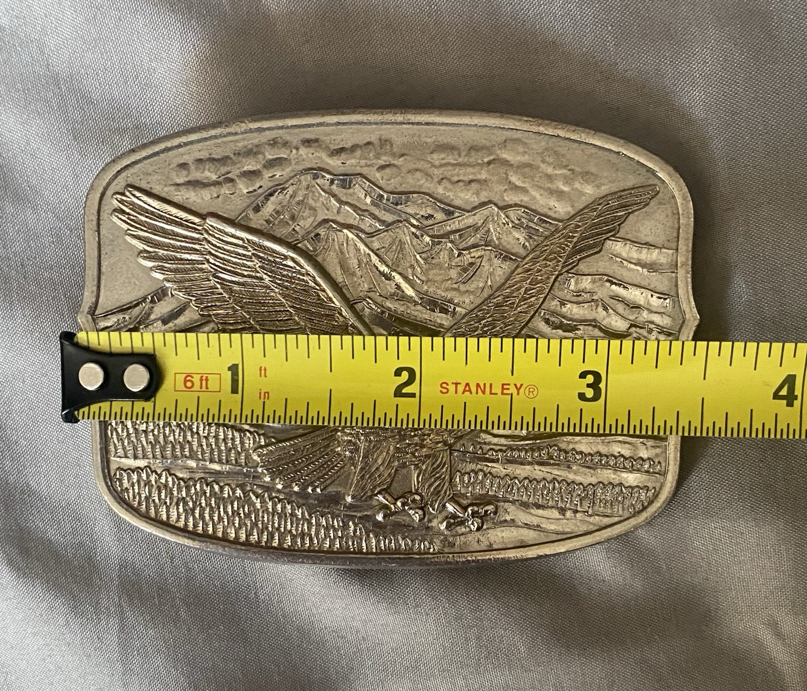 Vntg International Monetary Mint American Eagle Belt Buckle Numbered 14333