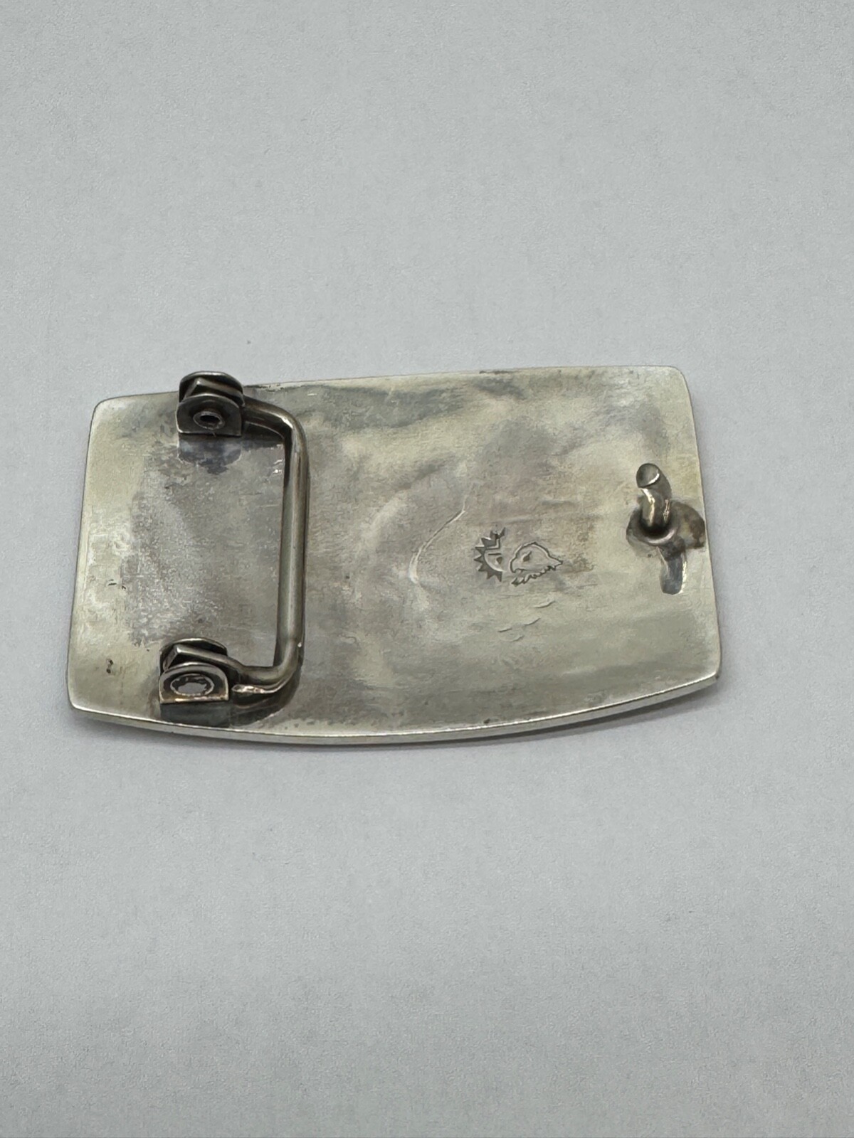 1950&rsquo;S EAGLE STERLING SILVER 38G HAND CRAFTED BELT BUCKLE ZUNI HOPI/NAVAJO? N473