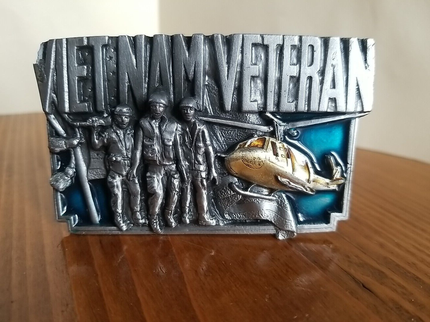 Vietnam Veterans Brass Belt Buckle 1983 Bergamot Brass Works USA z-146